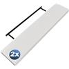 Casaria 2x Mensola da Parete Sospesa Bianca Staffa 50-110 cm Capacità 15 kg Cucina Ufficio Bagno Scaffale Ripiano 110 cm