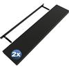 Casaria 2x Mensola da Parete Sospesa Bianca Staffa 50-110 cm Capacità 15 kg Cucina Ufficio Bagno Scaffale Ripiano 110 cm