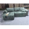 Luscriate Set di 3 divani modulari per soggiorno con chaise longue, 3 posti & Loveseat Cloud Loveseat Cloud, morbido boneless in ciniglia, per soggiorno e sala familiare (verde, 3 posti)