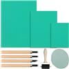 FORYNXHWIN 9pcs Linoleum Carving Blocks for Stamp Making - A4, A5, A6 Rubber Carving Blocks, Safe DIY Stamp Craft Kit for Printing Projects, Art & Craft Supplies