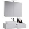 VCM Set da 3 pezzi | Lavanderia per gli ospiti | Bagno per gli ospiti | Lavabo | Set bagno | Gudas SC Bianco