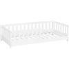 WEB2O Letto a barriere per bambini, in legno naturale, 80 x 160 cm Montessori