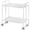 DON HIERRO Carrello da cucina pieghevole bianco con ruote BAUHAUS 2 ripiani