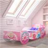 Kids Collective Letto per bambini in carrozza per bambine 80x160 | 70x140 con protezione | letto per bambini da principessa 80x160 cm | da 3 a 10 anni