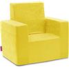 Badum - Poltrona per Bambini da 2 Anni - Poltrona per Bambini - Stabile, Comoda, in Schiuma, con Maniglia - Rivestimento Sfoderabile - Regalo di Compleanno per Bambina, Bambino - Giallo