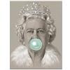 JYWDZSH Stampa su Tela Regina Elisabetta II Ritratto E Stampe Poster Stampe su Tela Pittura in Bianco E Nero Arte della Parete Tela per Soggiorno Decorazione della Parete Regalo,60X90Cm Senza Cornice