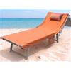 o-day Telo Mare con Angoli e Tasche in Morbida Microfibra - Telo Mare con Elastici e Cuscino Gonfiabile 190x70cm (Arancione)