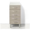 REDÒKASA Cassettiera per cucina componibile da 40 cm con 5 cassetti linea MAKA, realizzata in legno 100% MADE IN ITALY (Tortora)
