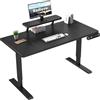 Radlove Scrivania elettrica regolabile in altezza con supporto per monitor, indicatore LED, 140 x 76 cm, scrivania regolabile per home office e ufficio, nero
