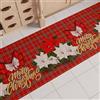 PETTI Artigiani Italiani - Tappeto Cucina Natalizio Merry Christmas, Passatoia Cucina Antiscivolo e Lavabile, Tappeto Runner per Natale 52x280 cm, Made in Italy