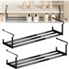 Behogan 2 scaffali sospesi, 40 - 70 cm, scaffalatura telescopica, mensola sospesa, scaffale espandibile per armadio, scarpe, cucina e stoccaggio