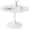 GrandCA HOME Tavolo da pranzo rotondo moderno 110 cm con piedistallo in design a tulipano, tavolo per il tempo libero Mid-Century per cucina, sala da pranzo e soggiorno