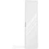 CDF Armadio con Specchio da Corridoio e Ingresso, Mobile a Colonna Stretto Bianco con Ripiani e Asta Appendiabiti, Guardaroba Alto per Giacche, Scarpe e Borse, Design Moderno DUO, 50 x 35 x 180 cm