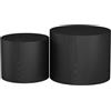 Vicco Set di tavolini Giva, Nero, 48 x 48 cm, adatti come tavolini da salotto e per aree lounge