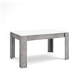 Skraut Home | Tavolo da Pranzo | Cucina, Sala da pranzo | 140x90x76 cm | Per 6 persone | Tavolo Cucina | Stile moderno | Bianco e cemento