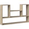 CDF Scaffale Sospeso da Parete Libreria Pensile Moderna Mobile a Muro con Ripiani per Libri e Decorazioni Soggiorno Ufficio 100 x 60 x 16 cm - Rovere Sonoma
