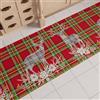 PETTI Artigiani Italiani - Tappeto Cucina Natalizio Renna Grigia, Passatoia Cucina Antiscivolo e Lavabile, Tappeto Runner per Natale 52x280 cm, Made in Italy