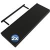 Casaria 2x Mensola da Parete Sospesa Bianca Staffa 50-110 cm Capacità 15 kg Cucina Ufficio Bagno Scaffale Ripiano 70 cm