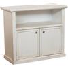 Vicentini arreda MOBILE PORTA TV IN LEGNO SHABBY CHIC AVORIO ANTICATO CON POMELLI AD ANELLO