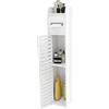 Willonin Mobile Bagno, Armadio Toilette Colonna, Mobile WC Toilette Riordinamento, Cassetto, Scomparto, Risparmio di Spazio, Piccoli Spazi - 17 * 15 * 78cm