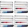 CADUKE Set di 4 54 bobine di supporto per filo da cucito, organizer per filato/supporto per filo, supporto in metallo da appendere per ricamo, trapuntatura, cucito (nero)