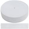 Aerzetix - C67391 - Elastico con asola Piatto 10 Metri - Larghezza 30mm - Colore Bianco - in Poliestere e Lattice - Sartoria merceria Cucito Abbigliamento Cintura Pantaloni Tessuto