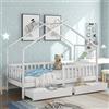 Moimhear Letto per bambini, 90 x 200 cm, in legno massiccio