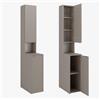 PLATAN ROOM Armadio alto da bagno, 210 x 33 x 56 cm, opaco, sottile armadietto per bagno alto, sottile 33 cm di larghezza (grigio argilla)