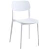 Cribel Set da 4 Sedia Sala Da Pranzo Moderna Bianca In Polipropilene - Resistente E Leggera - Sedie Moderne Per Cucina E Sala Da Pranzo - Design Essenziale Per Ambienti Moderni E Contemporanei