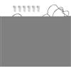 Generisch Mensole sospese | Scaffale da parete Cloud con mensole sospese, 3 pezzi, moderno di scaffalatura, decorazione per soggiorno, bagno e cameretta dei bambini