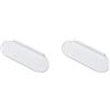 Leisurealeaneag Set di 2 mensole da parete galleggianti da parete per cucina, barattoli per spezie, per hotel, soggiorno, bianco, 29 x 10 cm