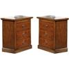 Vicentini arreda COMODINO IN LEGNO NOCE SCURO ARTE POVERA CON POMELLI AD ANELLO (2)