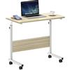 SogesHome 80 * 40 cm Tavolino mobile Comodino Scrivania del computer Banco di stand Tavolo regolabile in altezza Tavolino per divano letto 05#1-80MP-SH-1