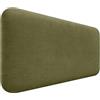 DHOME Testiera Imbottita Liscia Arrotondata in Tessuto Aqualine per Parete Acustica Testate Letto Fonoassorbenti Camera da Letto (Verde, 80cm)