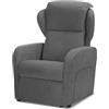 Fisiomatic Relax System Fisiomatic® - Poltrona elettrica reclinabile - 2 motori indipendenti - Poltrona Anziani Made in Italy - Passaggio porte - Poltrona relax alzapersona - Mod.Chloe (Gray)