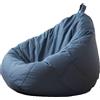 Generic Copertura per pouf in finta pelle, per adulti e ragazzi, colore blu, ricambio per camera da letto e soggiorno, tessuto tecnico resistente, resistente all'abrasione (imbottitura non inclusa)