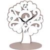 Albalù Bomboniera Orologio Albero della Vita in Legno Tortora e Bianco 14x18 cm - Bomboniera Matrimonio Comunione Battesimo Cresima Laurea Nascita - Da Appoggio Scatola Regalo Inclusa Made in Italy
