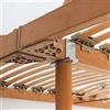 viglietti KIT di 2 Pezzi Piedi Unione Reti Faggio per Doghe in Legno, H 30 cm