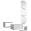 MB Muebles Bonitos, Mobile Ingresso Sospeso Neo, con Specchio e Cassetto, Melamina, Bianco Opaco, 99.5x145x22cm