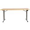 Arredo Stock Tavolo pieghevole con fusto cromato, 160x72,5x80 cm