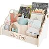 MAMOI® Libreria per bambini personalizzata con nome - Scaffale bambini, organizer libri per cameretta, espositore libri da terra, contenitore libri in legno