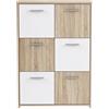 AVANTI TRENDSTORE - Fianna - Comó 6 ante in legno laminato nel colore quercia sonoma/bianco. Dimensioni LAP 77,2x112,7x29,6cm