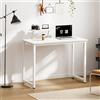 SogesHome Scrivania da computer 80 cm, scrivania da lavoro con piastra di memoria, scrivania da ufficio per PC e laptop in legno e metallo