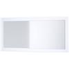 Vladon Specchio Lima, Specchio da Parete con Cornice Moderna, Bianco Lucido (89 x 45 cm)