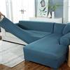 Generico Copridivano Elasticizzato 1/2/3/4 Posti, Copridivano con Penisola Destra/Sinistra, (Fodera per Divano Forma di L ne servono Due) (Color : H, Size : 1 posti (90-140cm))