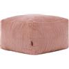 icon Amara Poggiapiedi, Pouf Poltrona per Adulti con Riempimento Inclusa, Tessuto Velluto a Coste, Piccola Pouf Sacco, Sgabello, Camera da Letto, Soggiorno, Mobili per il Soggiorno, Rosa