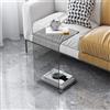 Kaverno Tavolo Laterale A Forma Di U, Tavolino A Forma Di C Per Divano, Comodino In Acrilico Moderno E Semplice, Tavolino Trasparente(Gray,30*30*55cm)