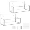Generic Scaffale a parete - 2 pezzi in acrilico trasparente | Scaffali organizer per alimenti e dispense da cucina, cabina armadio, zona preparazione del cibo