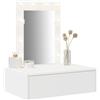 vidaXL Tavolo da Trucco Bianco 60 x 40 x 70 cm Legno multistrato, Tavolo da trucco elegante, mobile moderno per il bagno, comò funzionale con specchio, stile minimalista