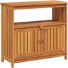 vidaXL Tavolo Consolle da Giardino 80x35x75 cm Legno Massello Acacia